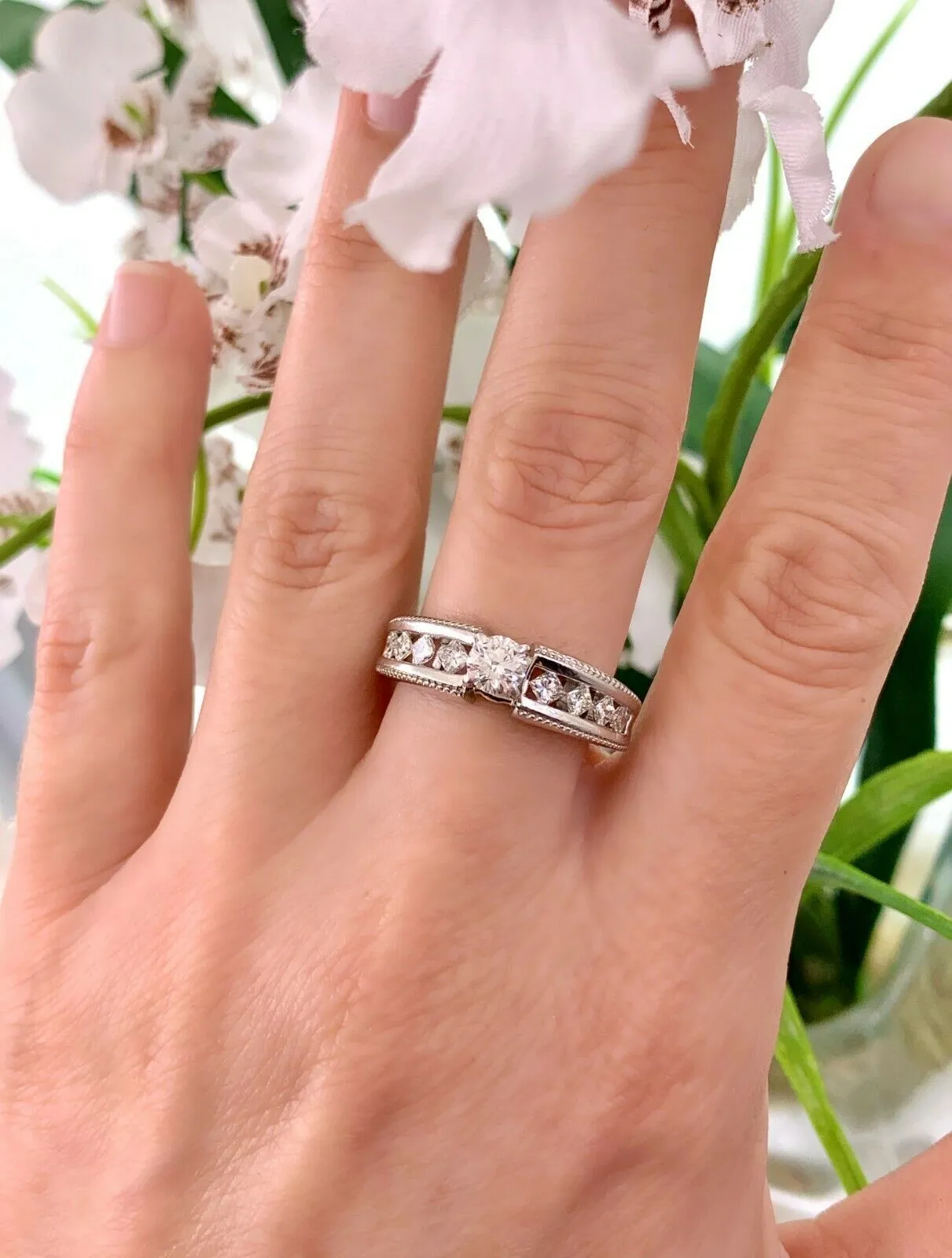 1.17 TCW Round Brilliant Diamond Engagement Ring 14K IGI Certified