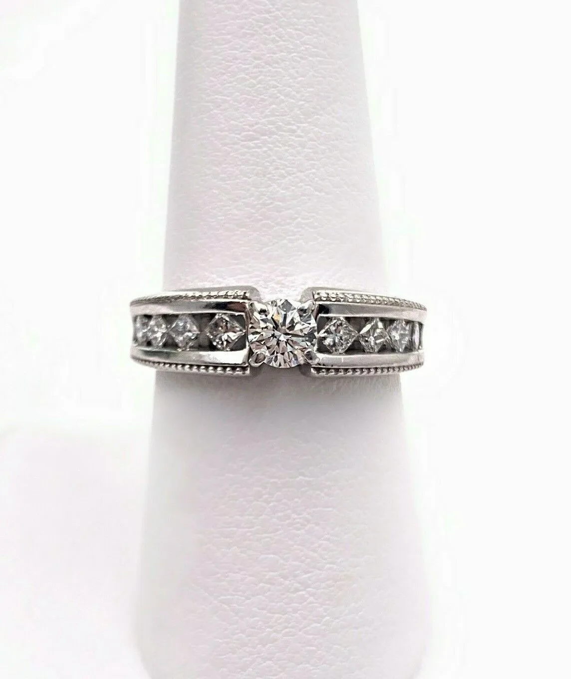 1.17 TCW Round Brilliant Diamond Engagement Ring 14K IGI Certified