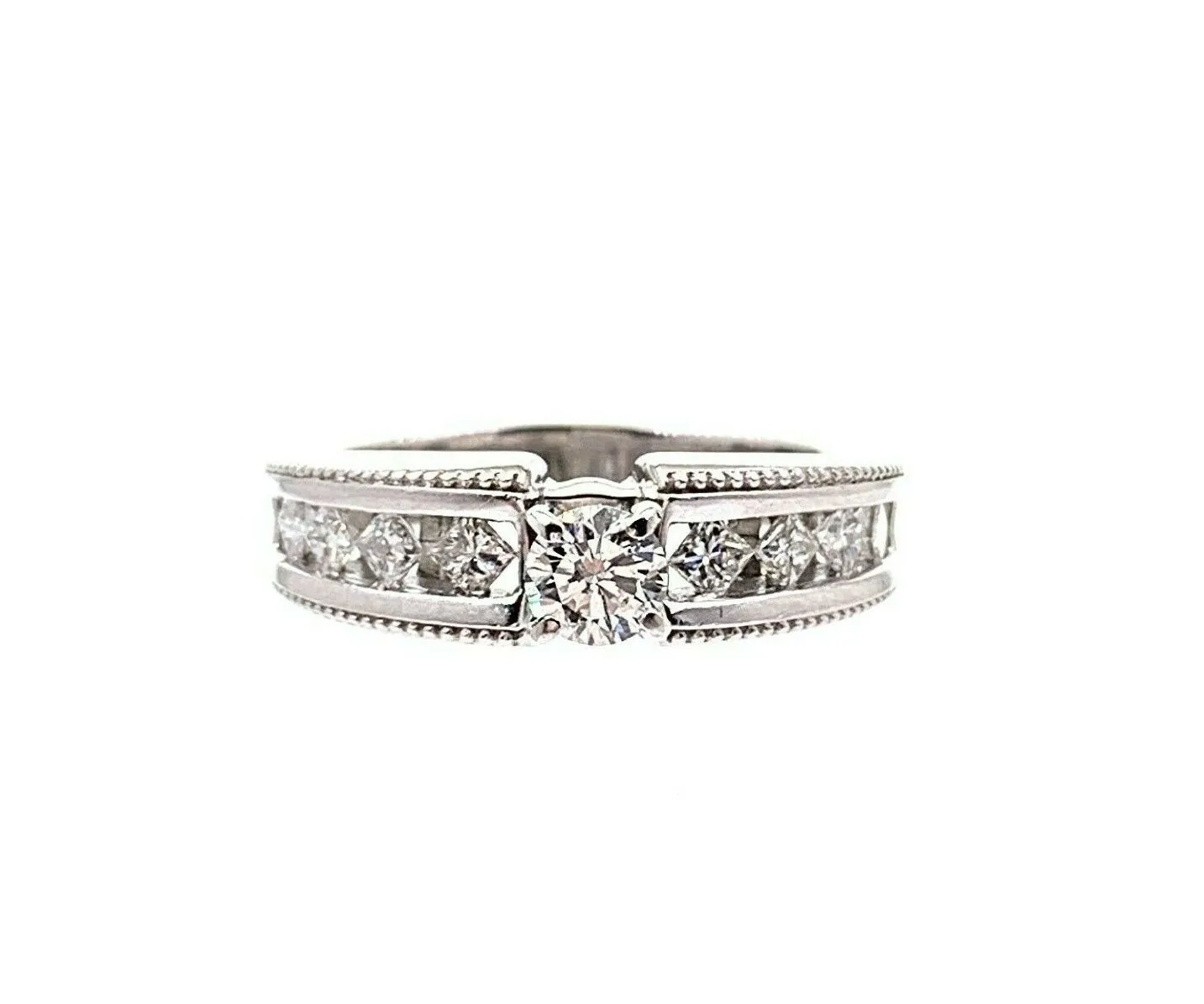 1.17 TCW Round Brilliant Diamond Engagement Ring 14K IGI Certified