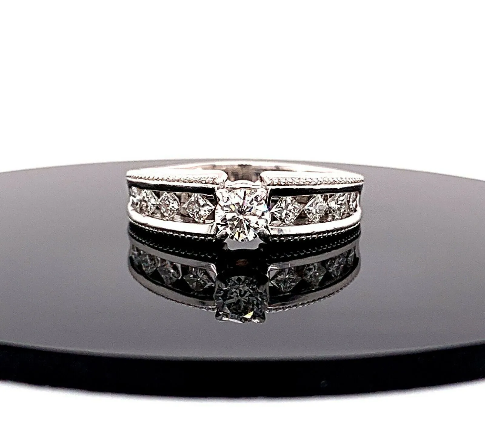 1.17 TCW Round Brilliant Diamond Engagement Ring 14K IGI Certified