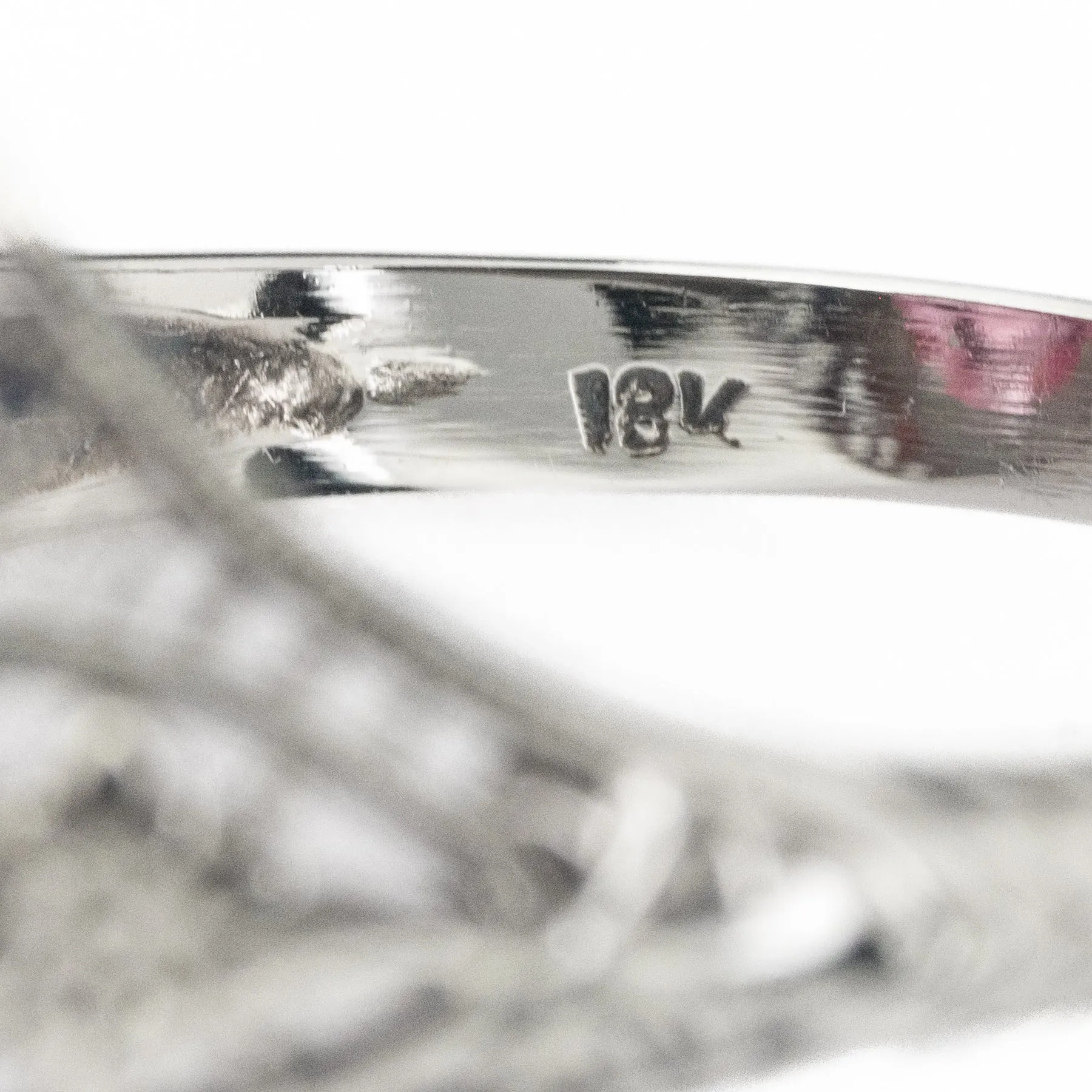 2.00ctw Lab Pink Sapphire Accented Ring in 18K White Gold