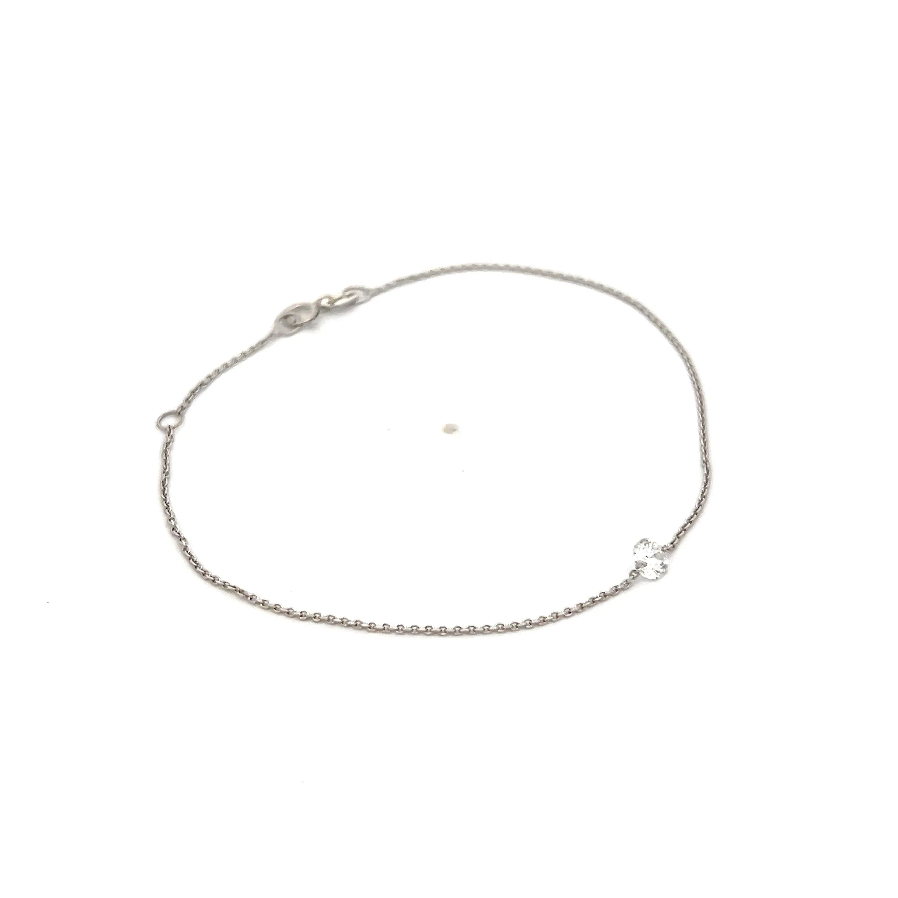 .25 Floating Diamond Bracelet in 18k White Gold