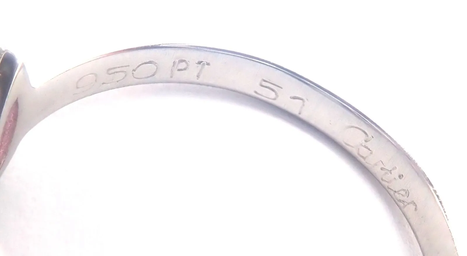 Authentic! Cartier Meli Melo Platinum Diamond Pink Sapphire Band Ring Cert.