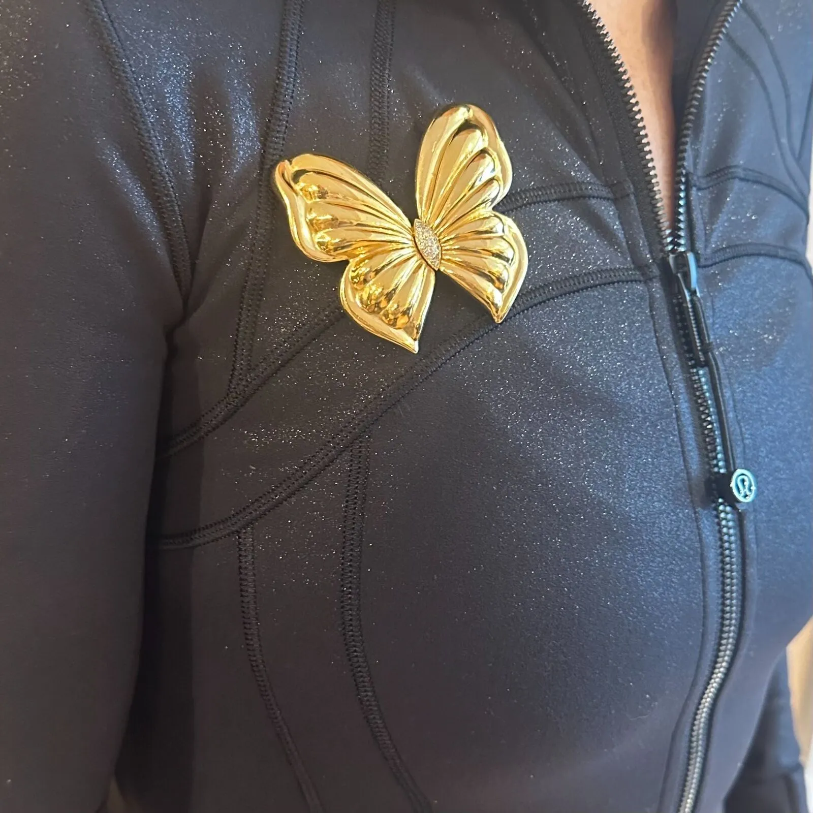 Authentic! Van Cleef & Arpels 18k Yellow Gold Extra Large Butterfly Pin Brooch