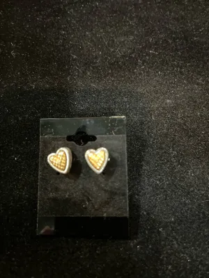 Brighton Two-Toned Heart Earrings