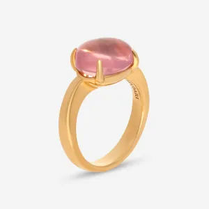 Bulgari Mediterranean Eden 18K Yellow Gold Pink Sapphire Ring 346952