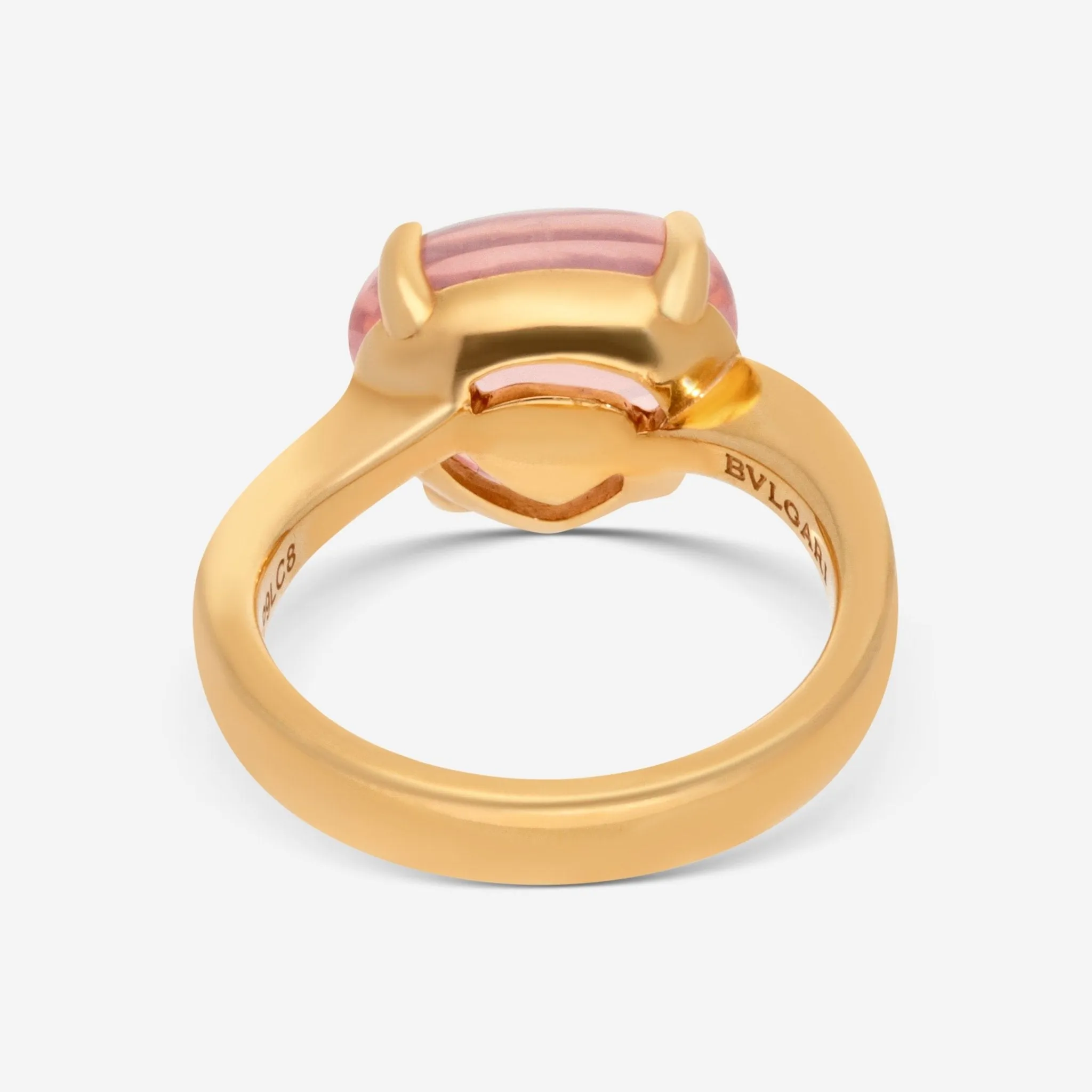 Bulgari Mediterranean Eden 18K Yellow Gold Pink Sapphire Ring 346952