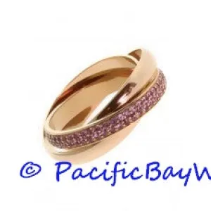 Cartier Rose Gold Trinity Pink Sapphire Ring