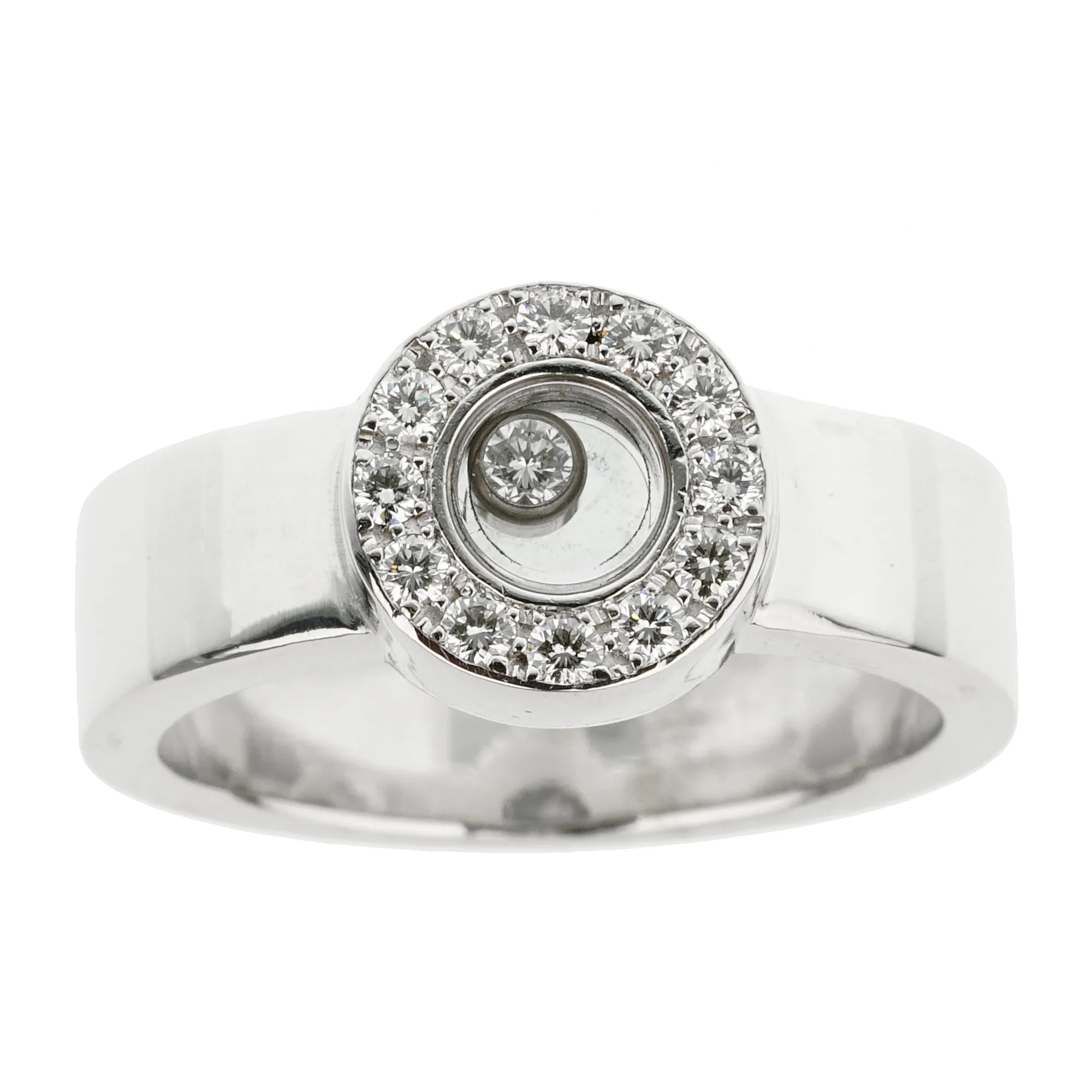 Chopard Happy Diamond 18k White Gold Cocktail Ring