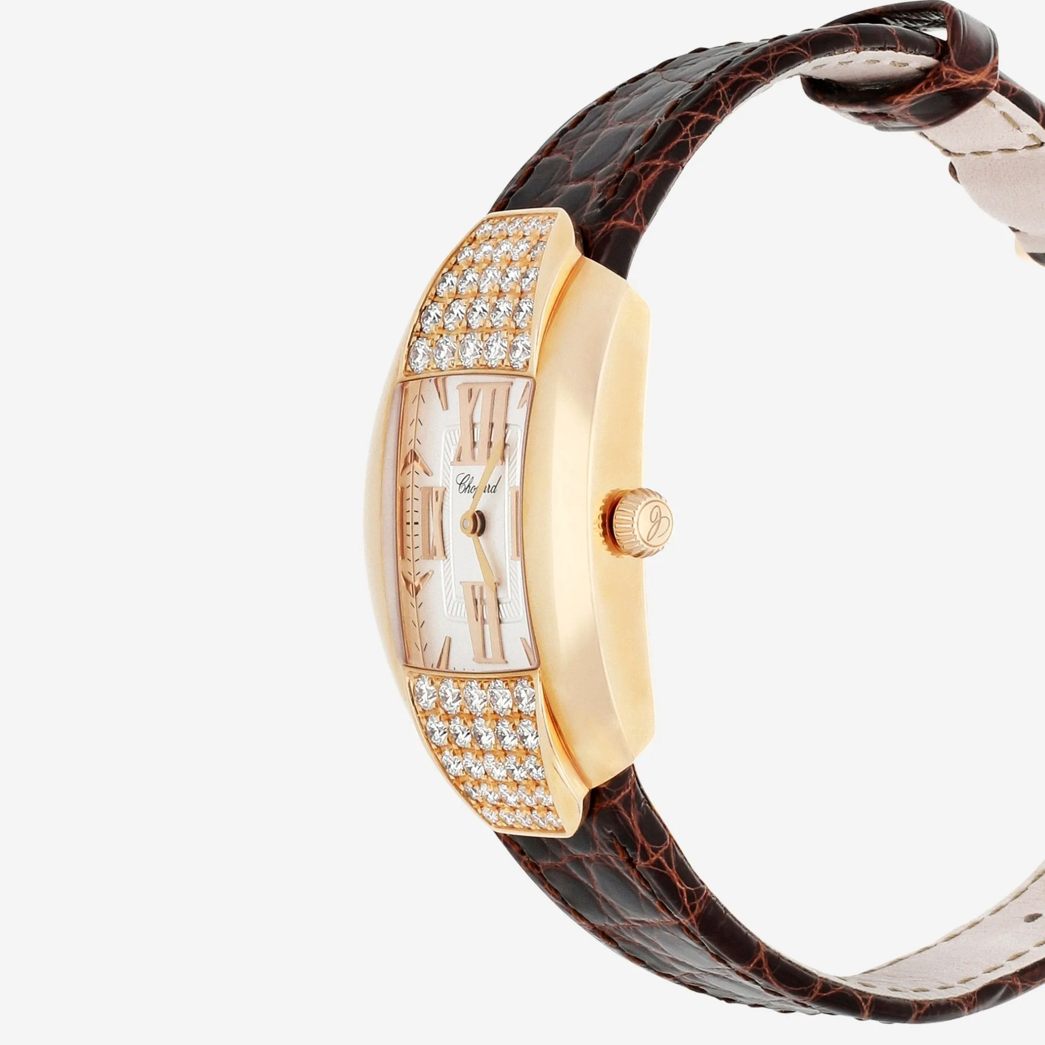 Chopard La Strada 18K Rose Gold Diamond Quartz Ladies Watch 419399-5001