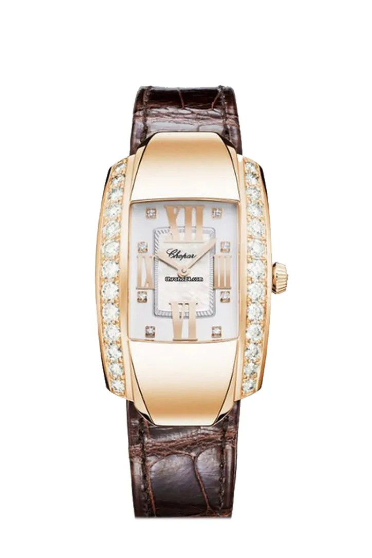 Chopard La Strada 44 Mop Dial Diamond Bezel Leather 419402-5002
