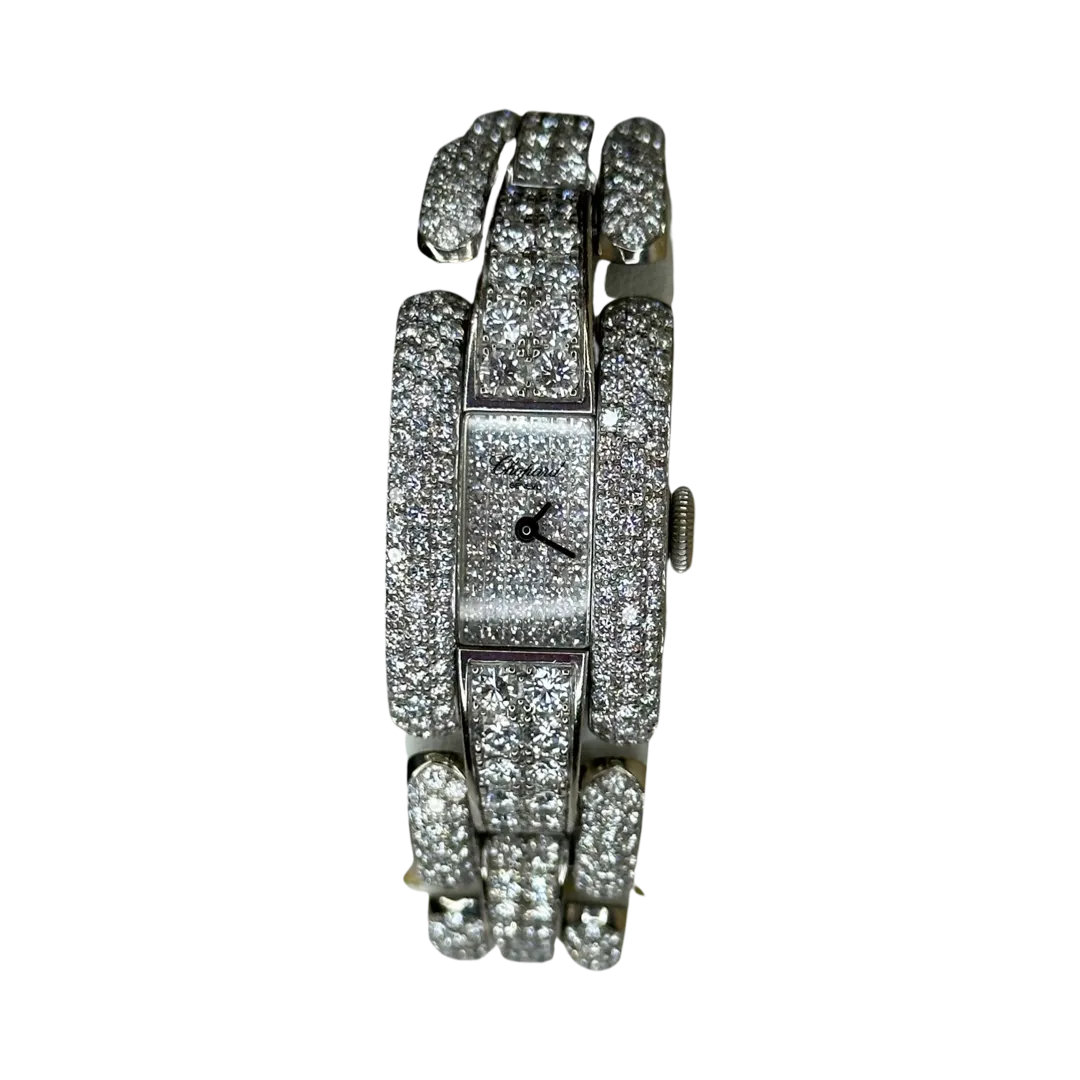 Chopard La Strada Ladies 18k White Gold All Diamond 41/6568
