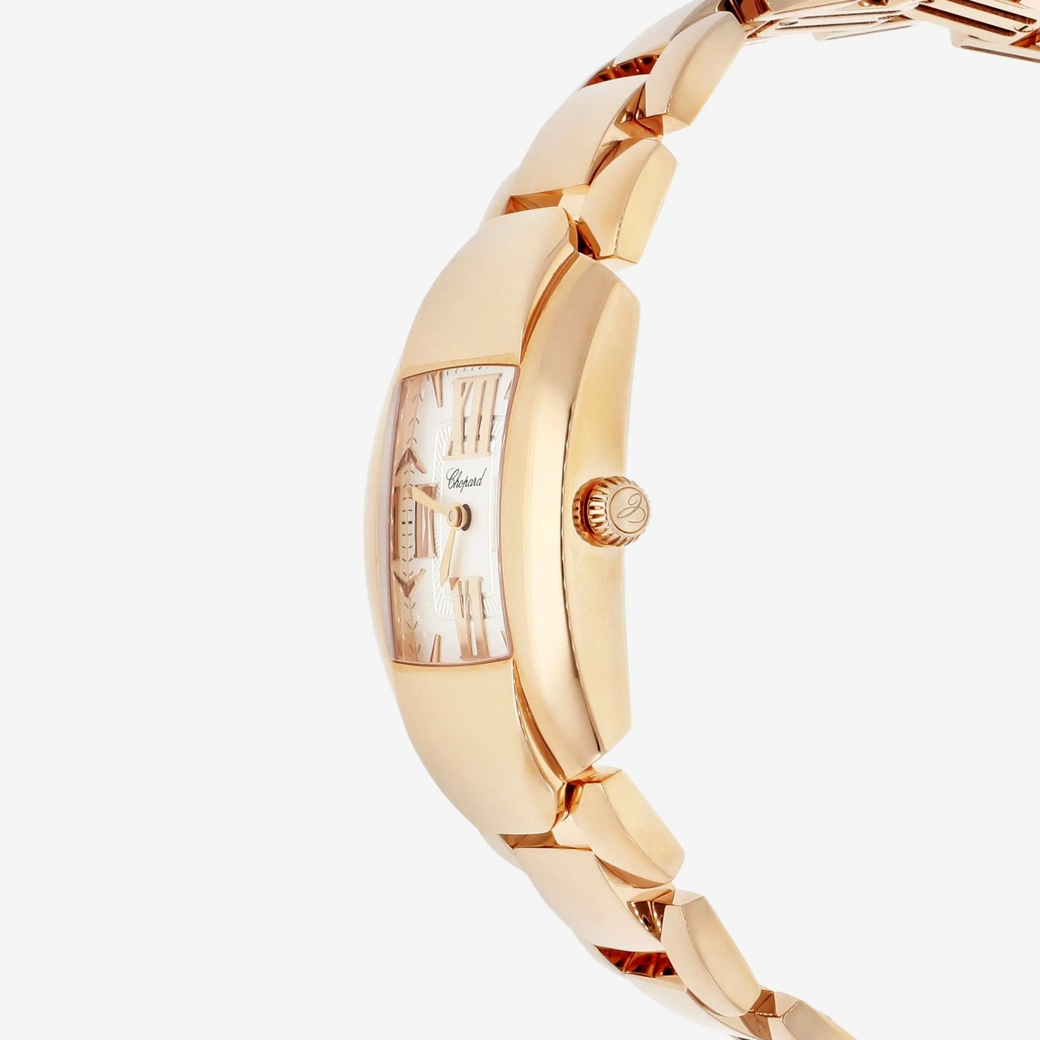 Chopard La Strada Silver Dial 18K Rose Gold Quartz Ladies Watch 419254-5001