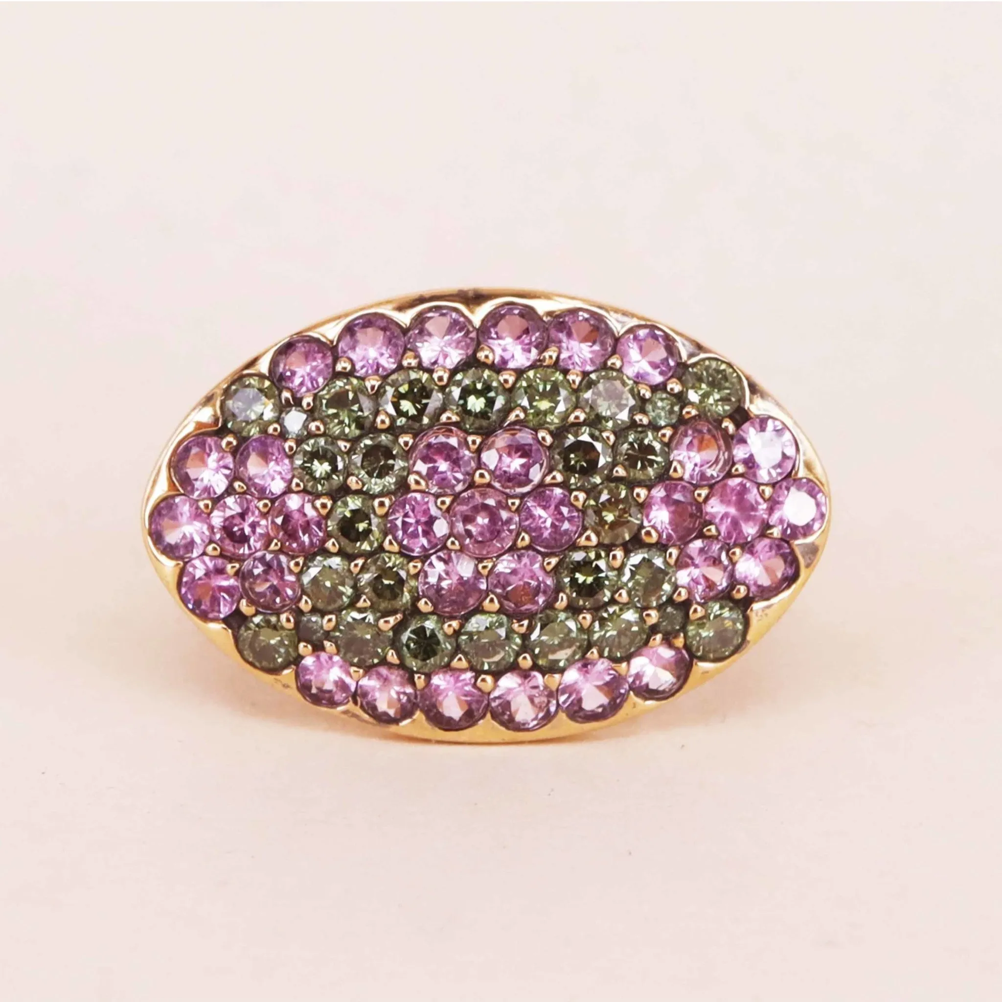 Contemporary 18KT Yellow Gold Sapphire Ring