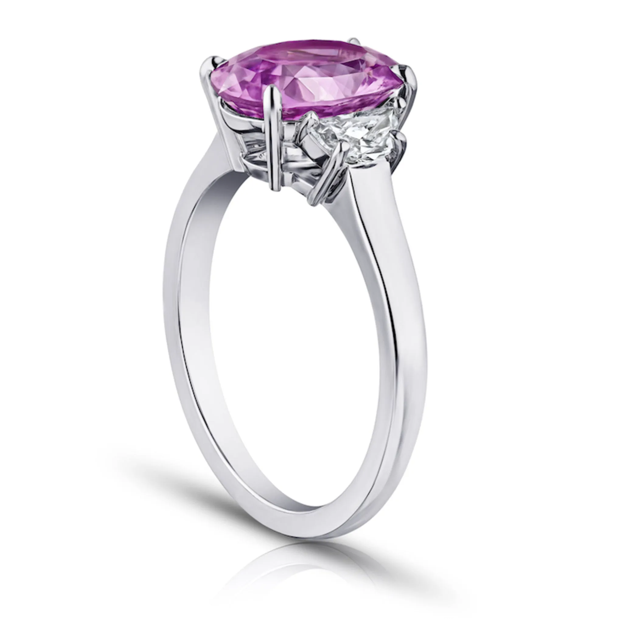 Contemporary Platinum Sapphire & Diamond Ring
