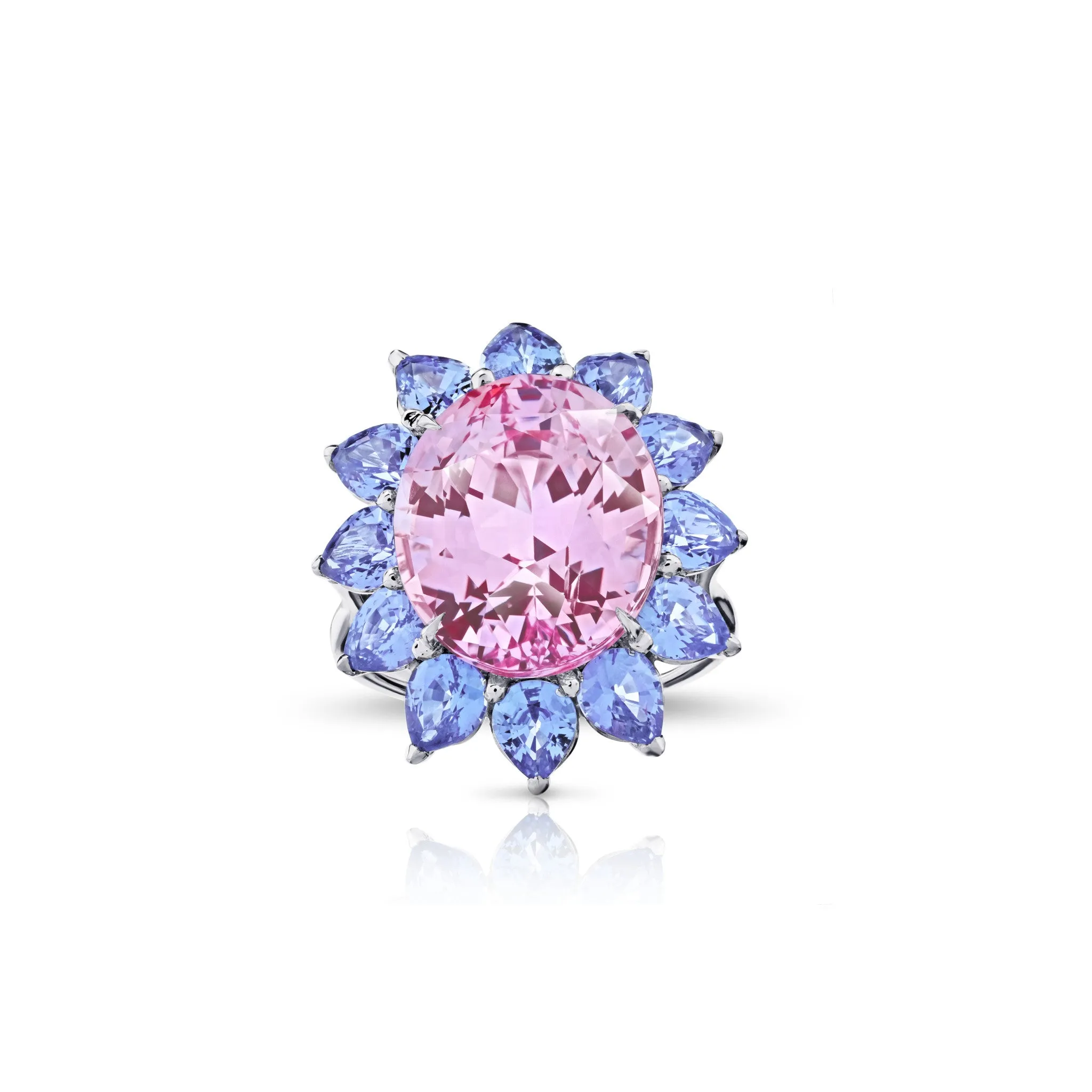 Contemporary Platinum Sapphire Ring