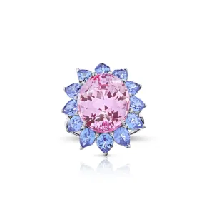 Contemporary Platinum Sapphire Ring