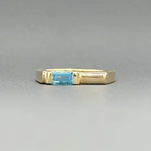 Estate 14K Y Gold 0.34ct Blue Topaz Ring