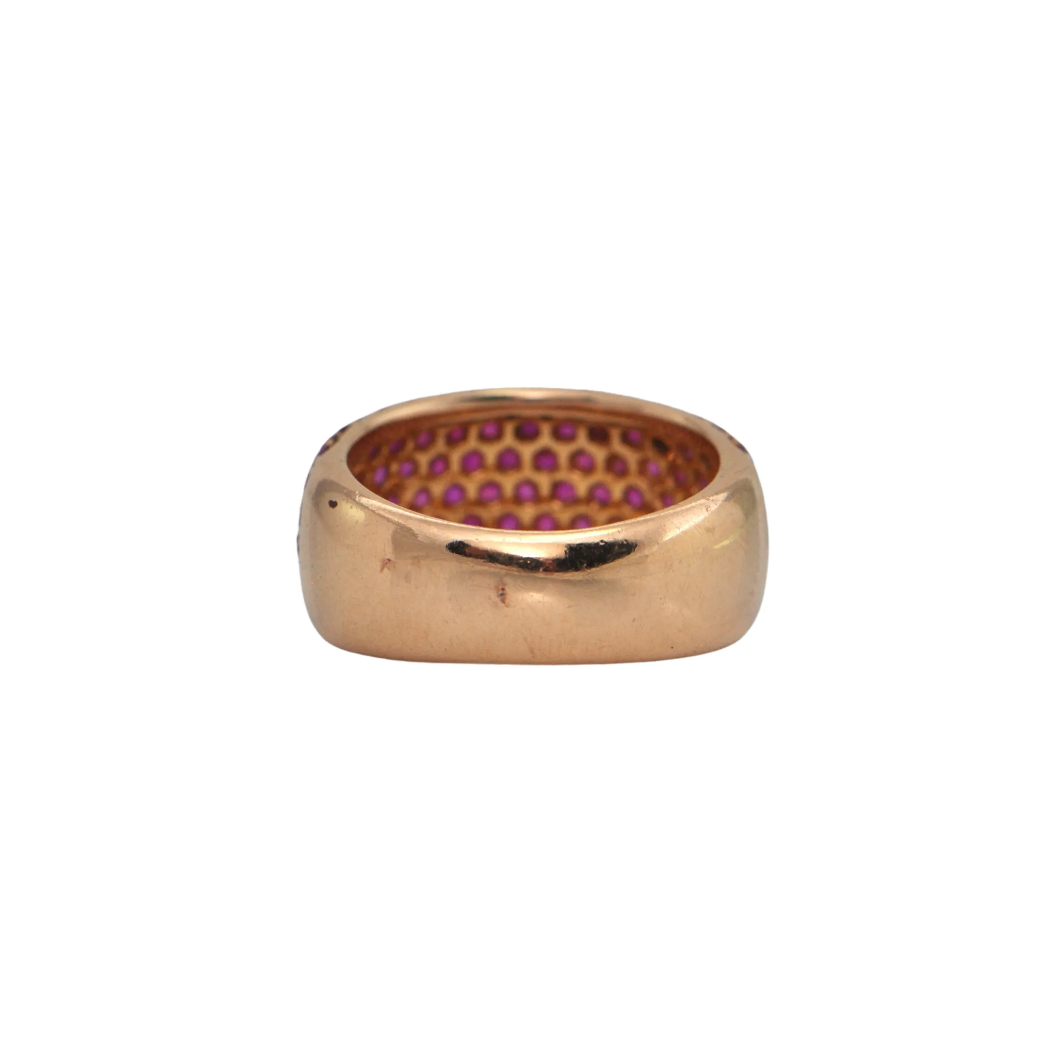 Estate 2.18ct Pink Sapphire 18K Rose Gold Domed Ring