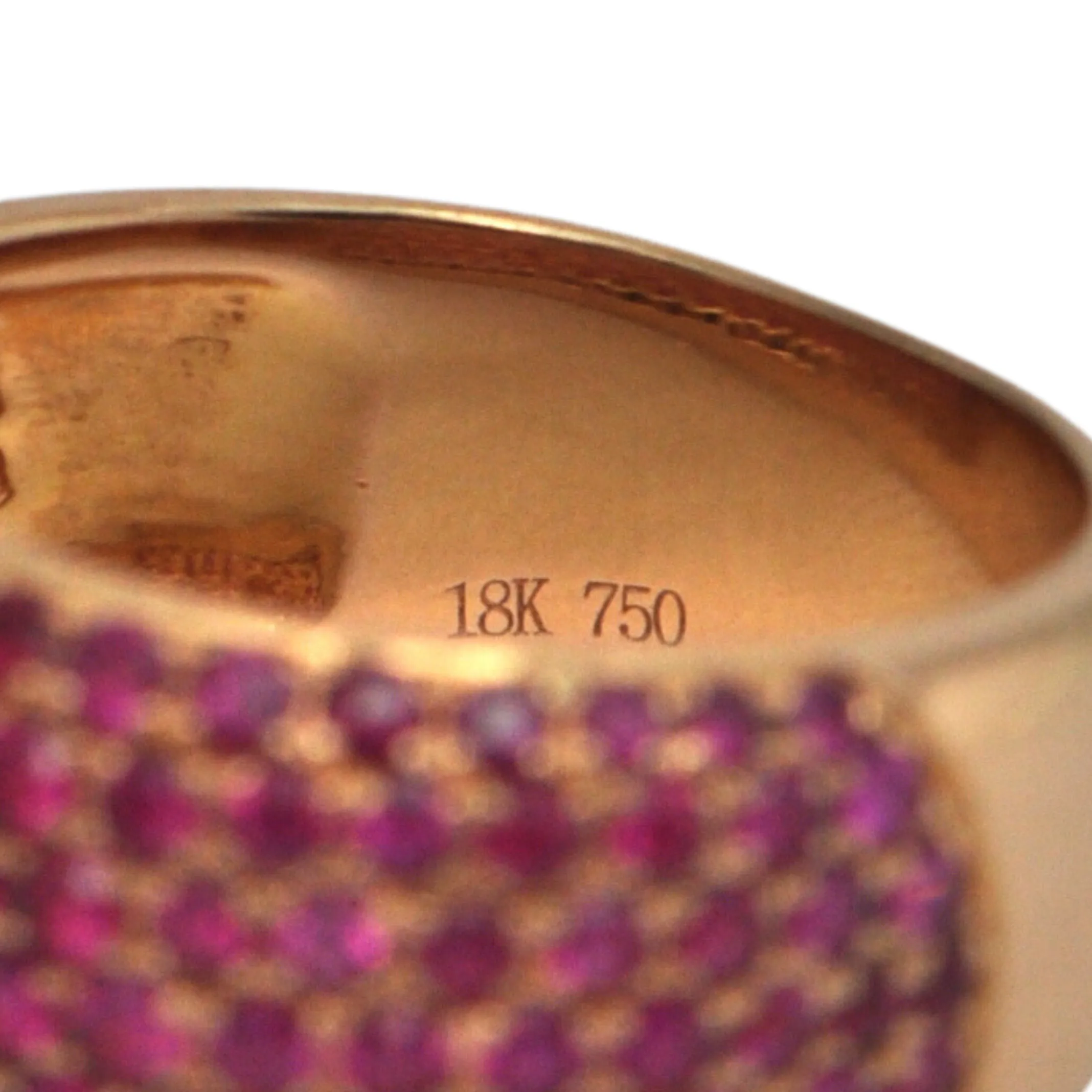 Estate 2.18ct Pink Sapphire 18K Rose Gold Domed Ring
