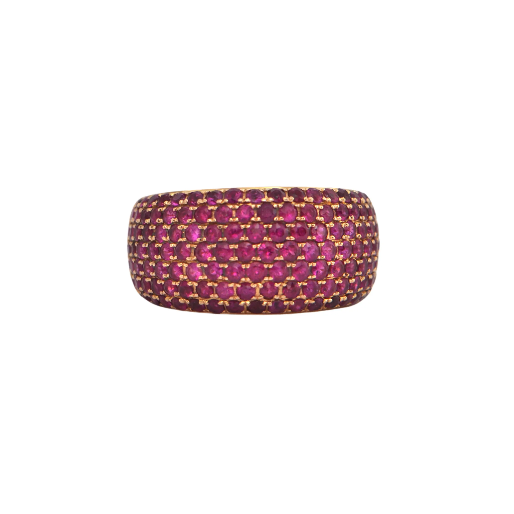 Estate 2.18ct Pink Sapphire 18K Rose Gold Domed Ring