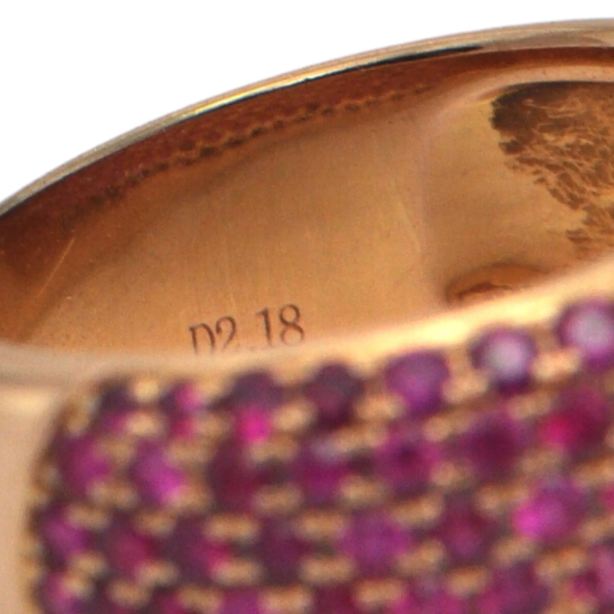 Estate 2.18ct Pink Sapphire 18K Rose Gold Domed Ring