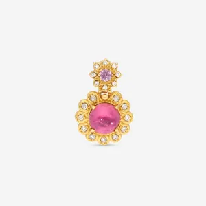 Konstantino Melissa 18K Yellow Gold, Brown Diamond and Pink Sapphire Mini Pendant MEMK04025-18KT-434