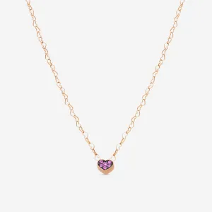 Nanis 18K Rose Gold Pink Sapphire Pendant Necklace CS12-506