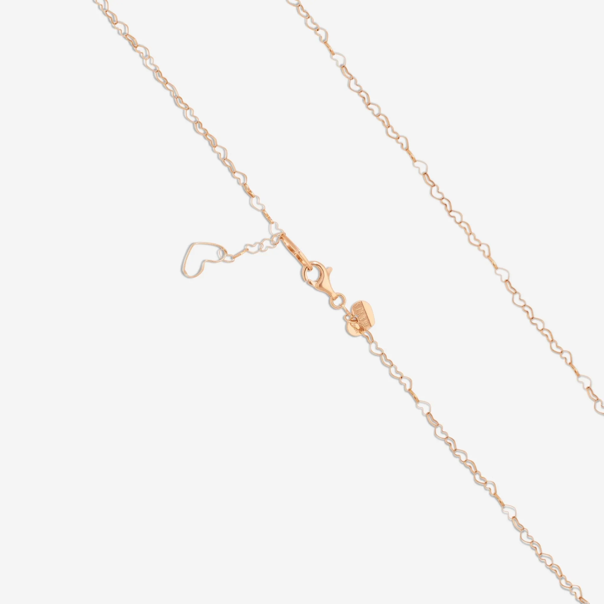 Nanis 18K Rose Gold Pink Sapphire Pendant Necklace CS12-506