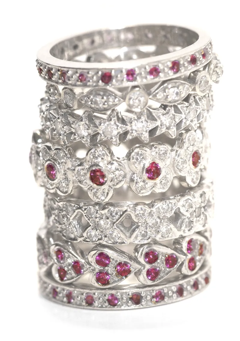Pave' Pink Sapphire Eternity Band