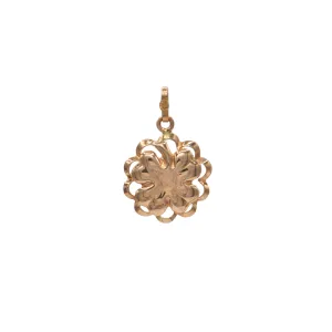 Vintage 18k Rose Gold Four Leaf Clover Charm