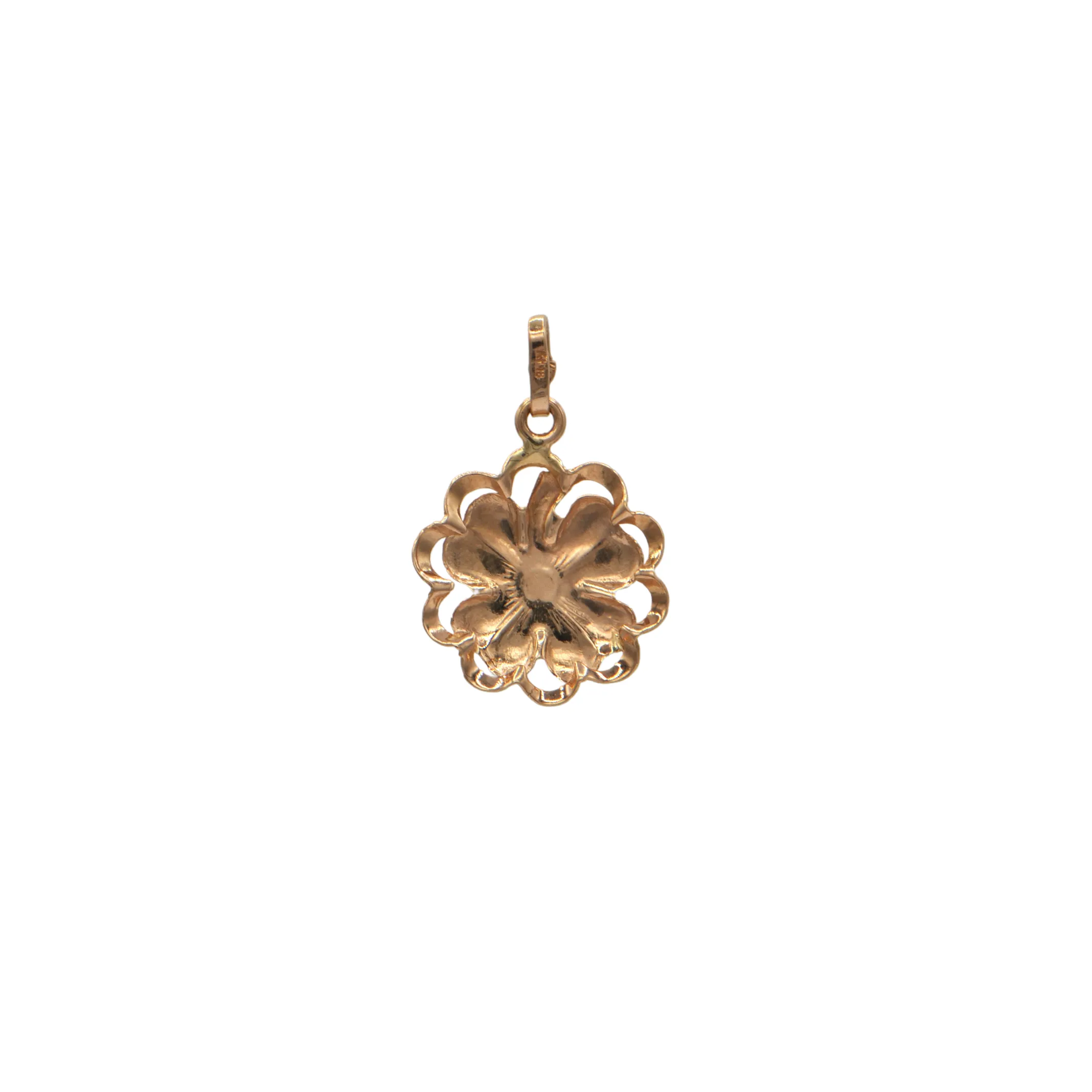 Vintage 18k Rose Gold Four Leaf Clover Charm