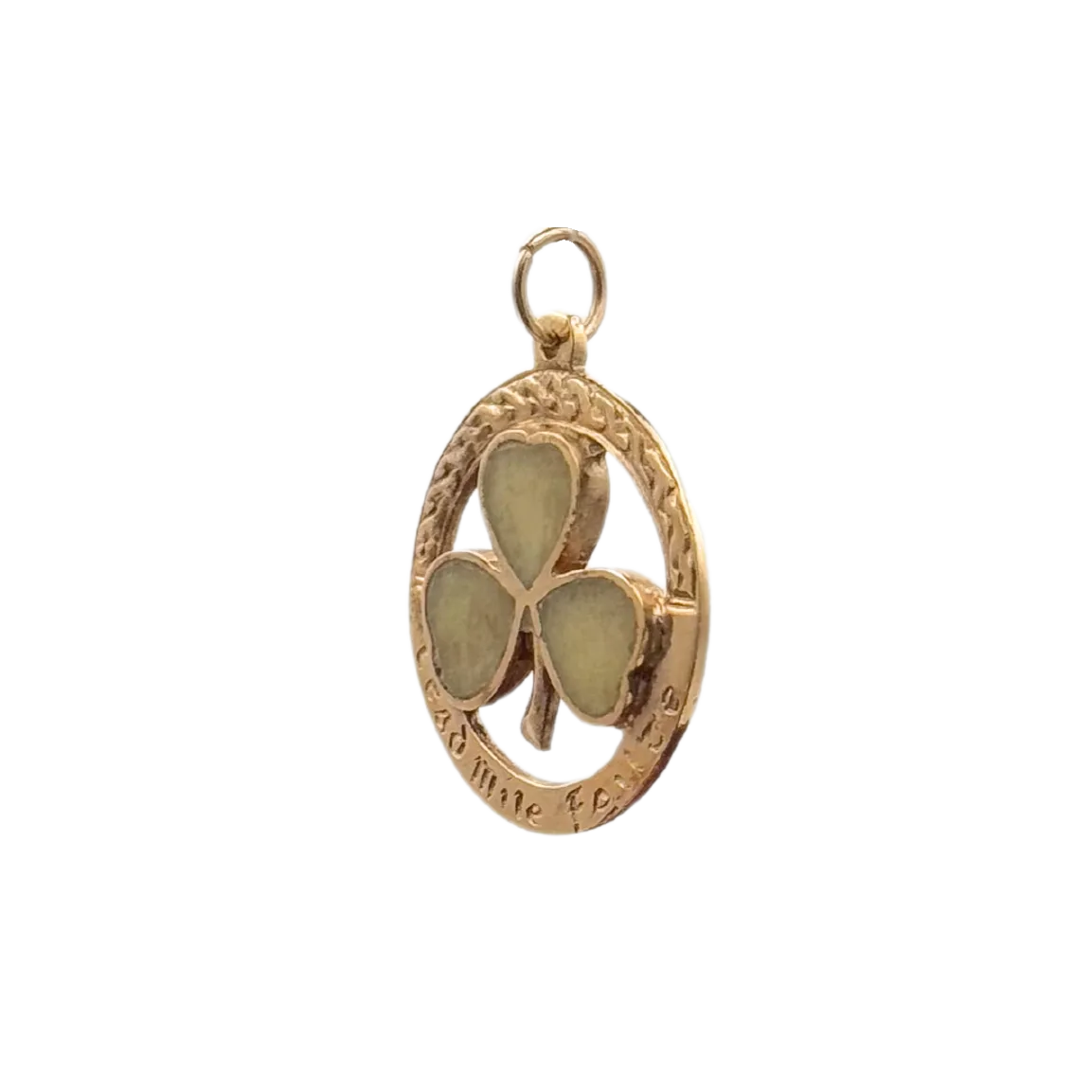 Vintage 9K Yellow Gold Irish Three Leaf Clover Charm