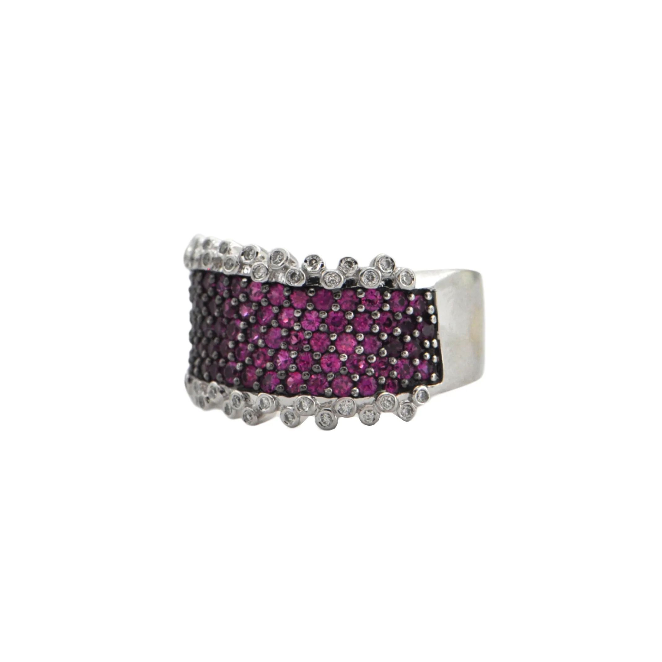 Vintage Pink Sapphire and Diamond 14K Gold Ring