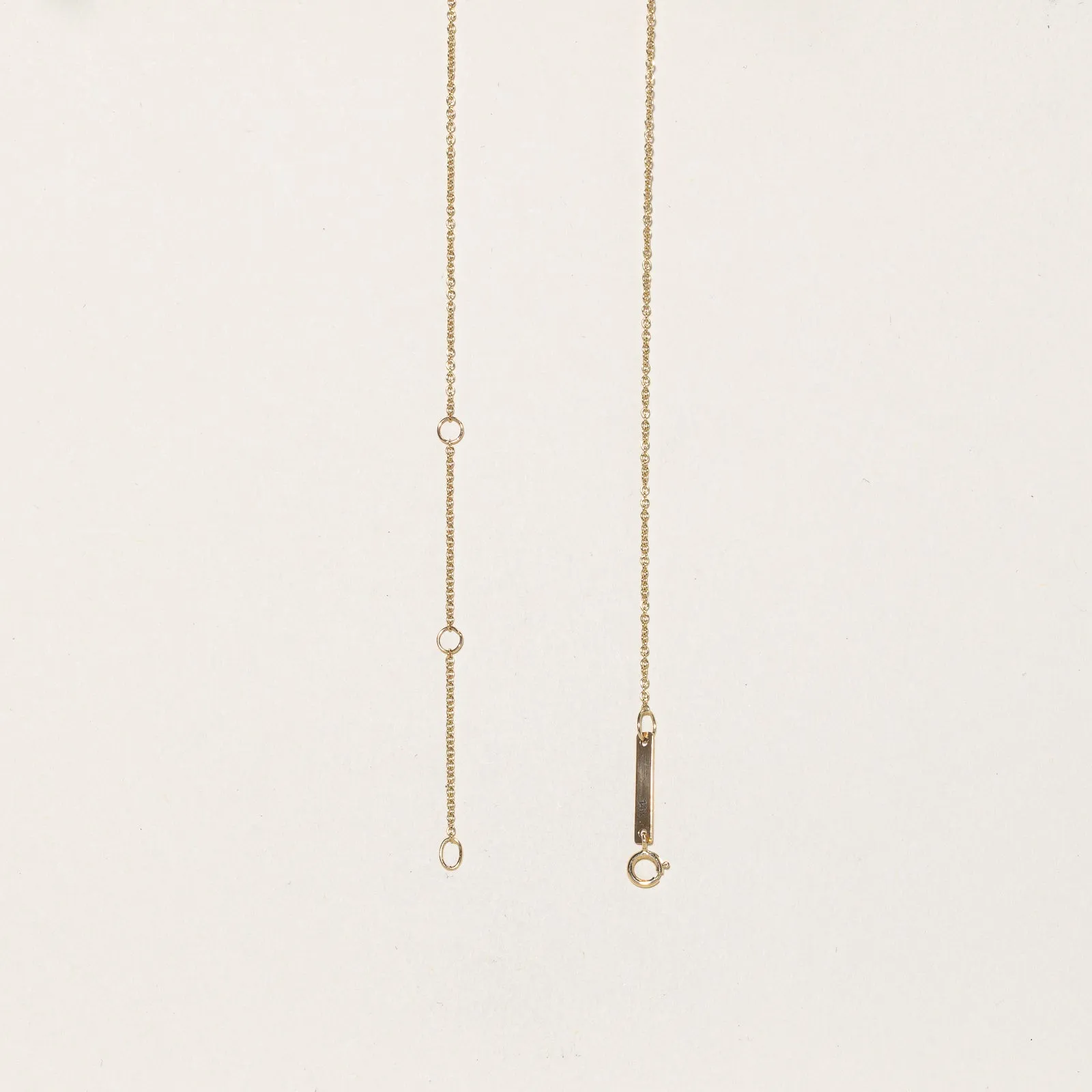 'Zo Chicco' 14k Gold Offset Floating Diamond Chain Necklace | 0.02ct | 18"